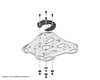 SW Motech Adventure Rack for BMW R 1300 GS GSA for use with OEM top case mount (GPT.07.975.19100/B)