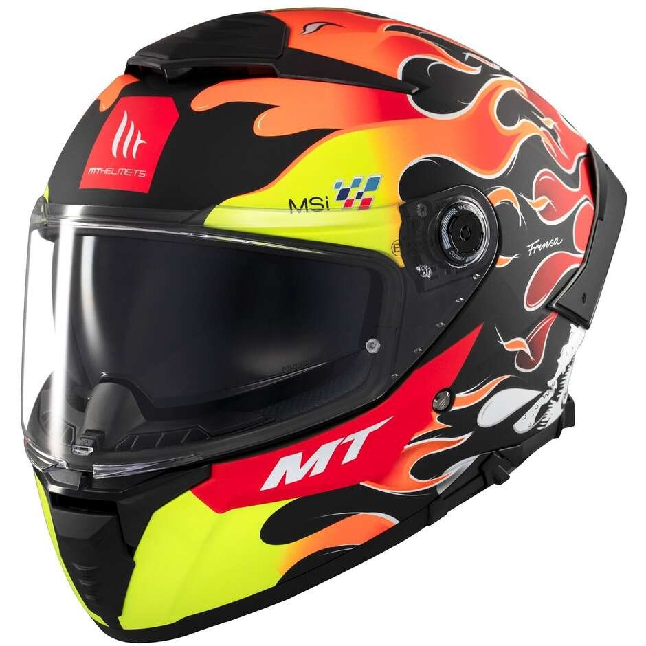 MT Thunder 4 SV Yamanaka B3 Gloss Black Red Yellow Helmet