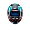 MT Stinger 2 Tron C6 Gloss Black Blue Helmet