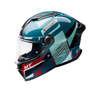 MT Stinger 2 Tron C6 Gloss Black Blue Helmet