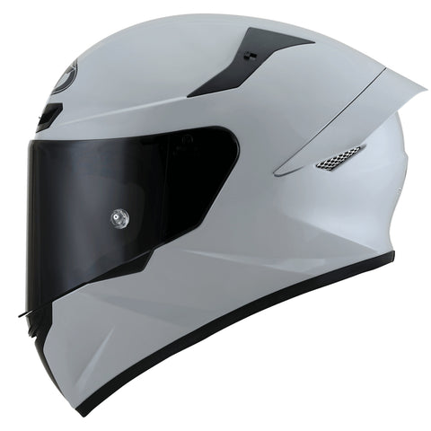 KYT TT Course Plain Asphalt Grey Gloss Helmet
