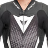 Dainese Laguna Seca 6 Men One Piece Motorcycle Perforated Leather Suit (White Black Anthracite)