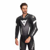 Dainese Laguna Seca 6 Men One Piece Motorcycle Perforated Leather Suit (White Black Anthracite)