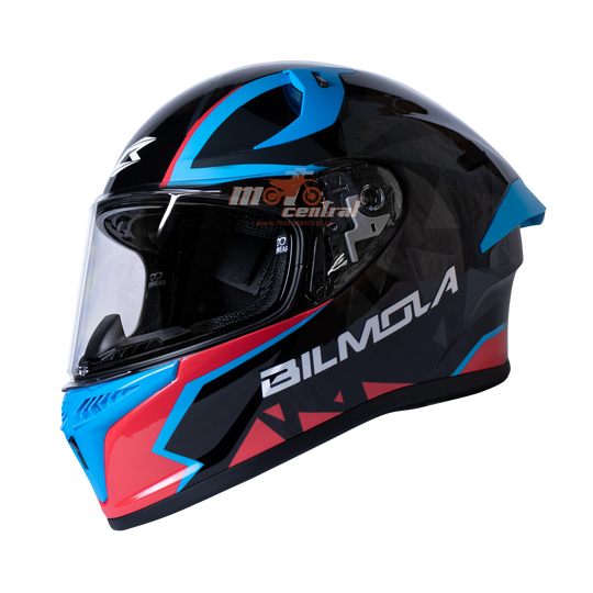 Bilmola Rapid RS Frazer Roger Gloss Black Blue Pink Helmet