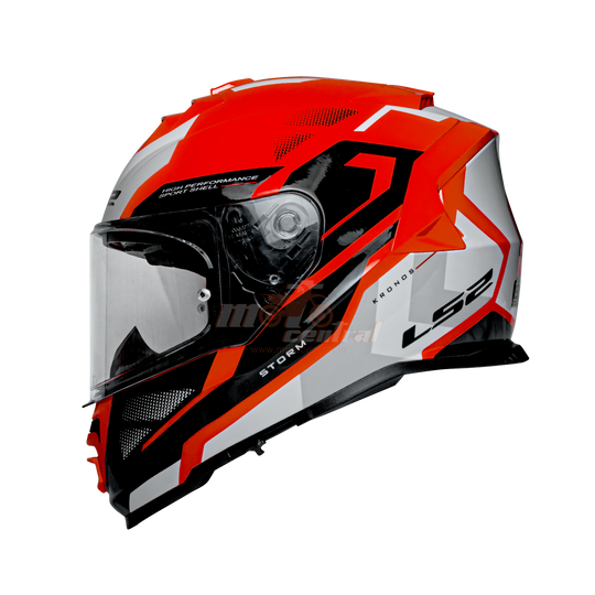 LS2 FF800 Storm II Kronos Red White Black Gloss Helmet (D Ring)