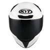 KYT TT Course Plain Gloss White Helmet