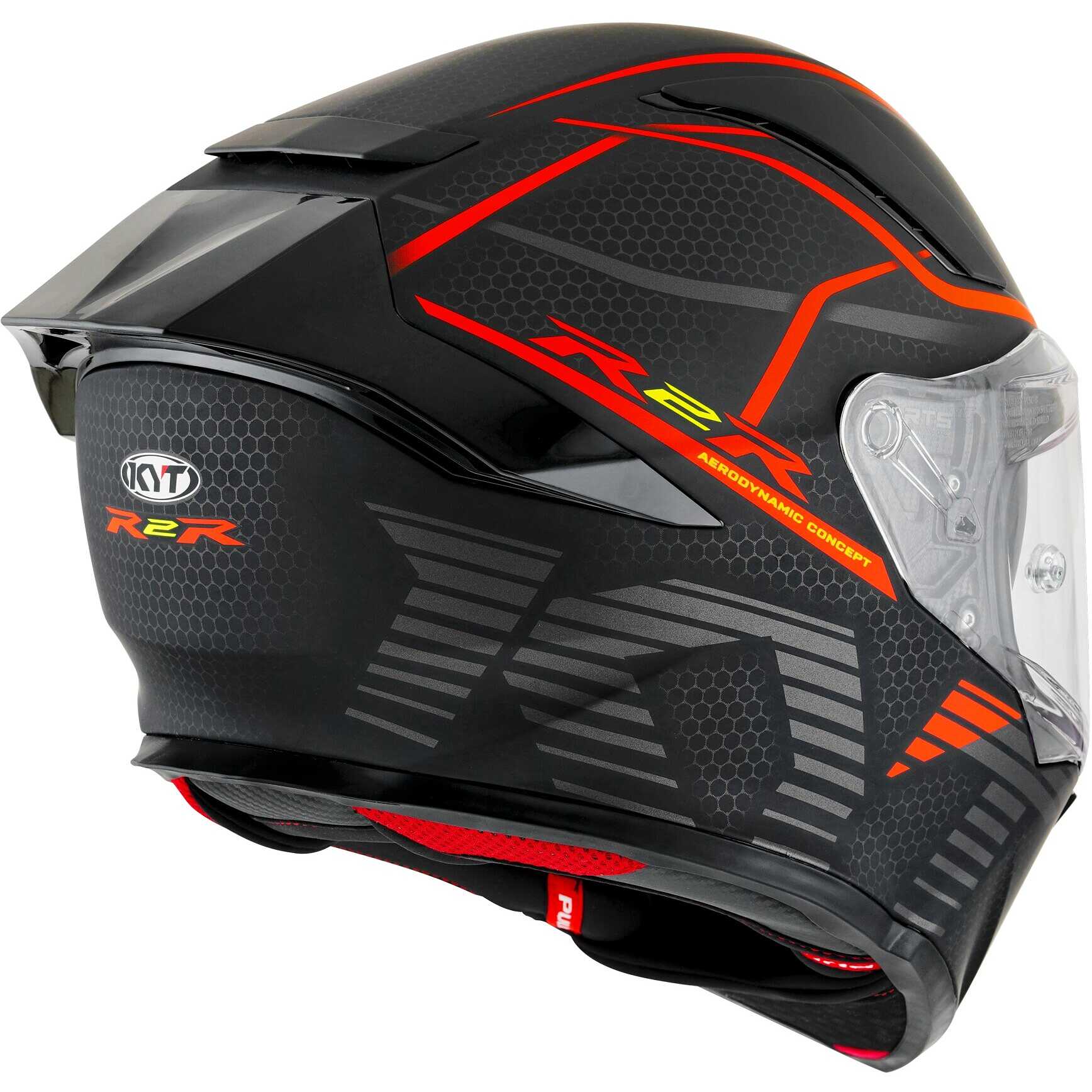 KYT R2R Pro Concept Matt Black Red Helmet– Moto Central