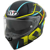 KYT R2R Pro Concept Matt Black Yellow Helmet