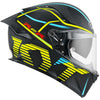 KYT R2R Pro Concept Matt Black Yellow Helmet