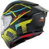 KYT R2R Pro Concept Matt Black Yellow Helmet