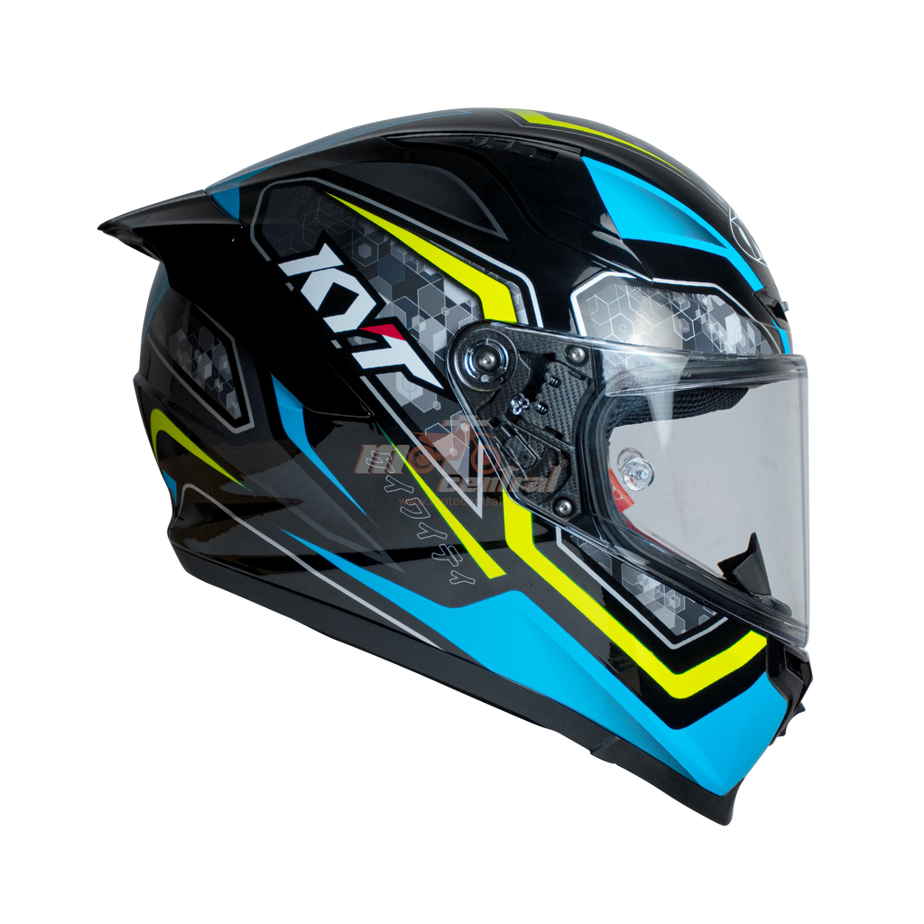 KYT Striker #01 Gloss Black Blue Helmet– Moto Central