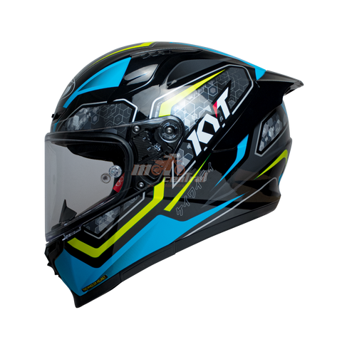 KYT Striker #01 Gloss Black Blue Helmet