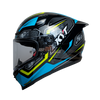 KYT Striker #01 Gloss Black Blue Helmet