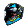 KYT Striker #01 Gloss Black Blue Helmet