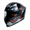 KYT Striker #01 Gloss Black Red Helmet