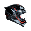 KYT Striker #01 Gloss Black Red Helmet