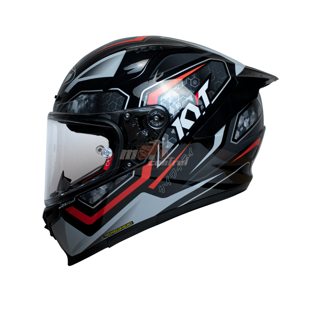 KYT Striker #01 Gloss Black Red Helmet