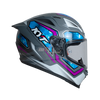 KYT Striker #01 Gloss Grey Blue Helmet