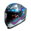 KYT Striker #01 Gloss Grey Blue Helmet