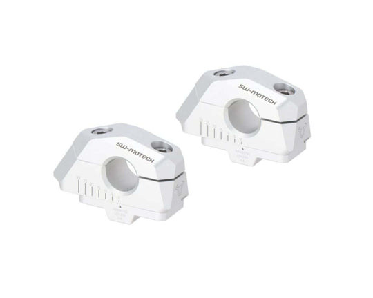 SW Motech 25mm Variable Barback Risers for 22mm Handlebars Silver (LEH.00.039.30000/S)