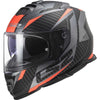 LS2 FF800 Storm II Racer Titanium Fluro Orange Matt Helmet (D Ring)