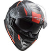 LS2 FF800 Storm II Racer Titanium Fluro Orange Matt Helmet (D Ring)