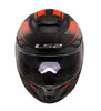 LS2 Stream II Fury Black Red Gloss Helmet (D Ring)