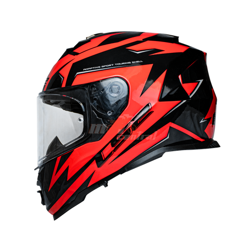 LS2 FF800 Storm II Atomik Black Red Gloss Helmet (D Ring)