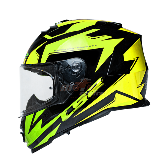 LS2 FF800 Storm II Atomik Black Hi Viz Yellow Shadow Gloss Helmet (D Ring)