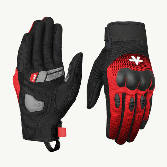 Viaterra Miller Urban Commute Motorcycle Riding Gloves (Red)