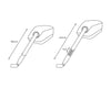 SW Motech Mirror Set Sport Long (MIR.00.850.11401)