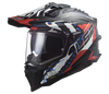 LS2 MX701 EXPLORER Carbon Extend Matt Black Red Helmet