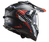 LS2 MX701 EXPLORER Carbon Extend Matt Black Red Helmet