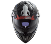 LS2 MX701 EXPLORER Carbon Extend Matt Black Red Helmet