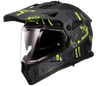 LS2 Pioneer II Crazy Matt Black Grey Hi Viz Yellow MX Helmet