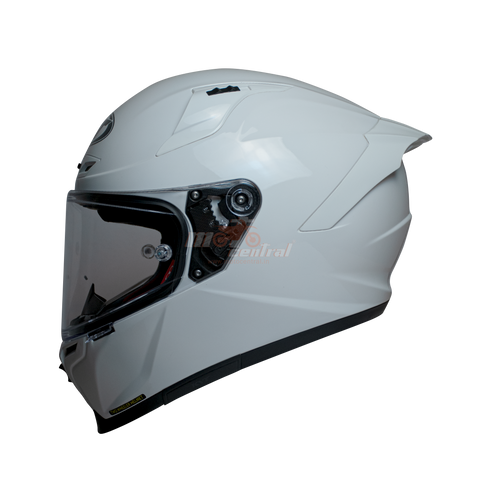 KYT Striker Plain Gloss White Helmet