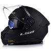 LS2 Stream II Solid Matt Black Helmet (D Ring)