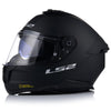 LS2 Stream II Solid Matt Black Helmet (D Ring)