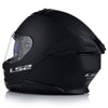 LS2 Stream II Solid Matt Black Helmet (D Ring)