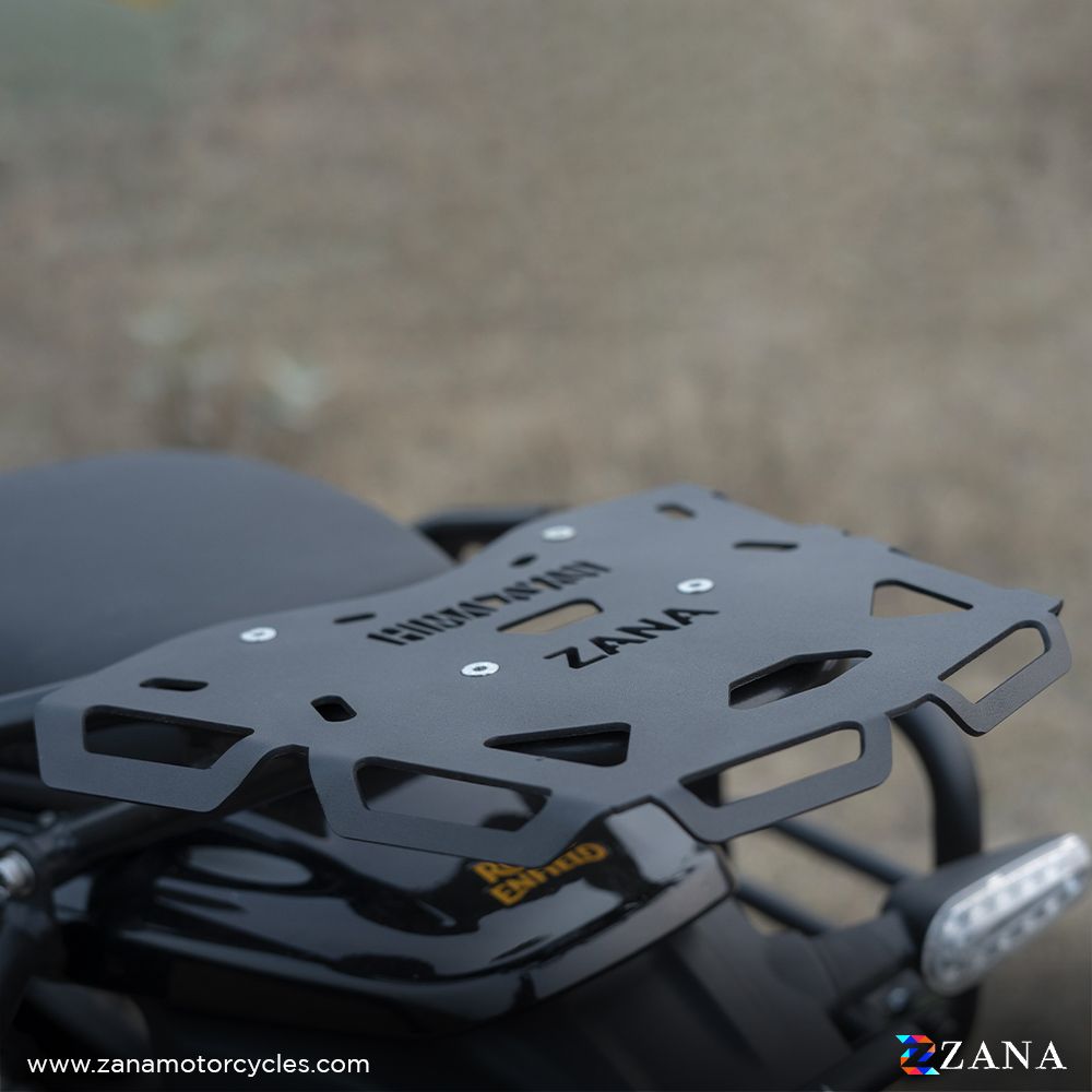 ZANA Top Rack Plate Black Mild Steel for Royal Enfield Himalayan 450 ...