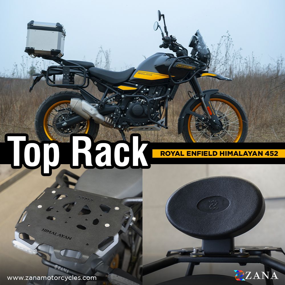 ZANA Top Rack with Plate MS for Royal Enfield Himalayan 450 (ZI-8426)