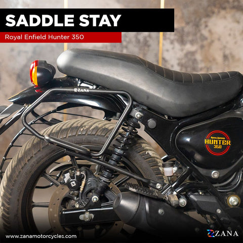 ZANA Saddle Stay with Exhaust shield Black For Royal Enfield Hunter 350 (ZI-8325)