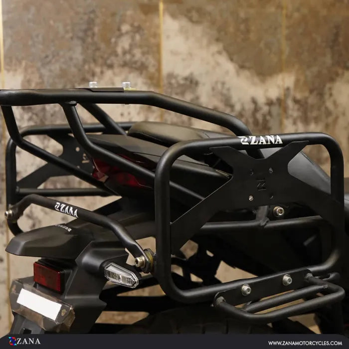 ZANA Saddle Stay with Exhaust Shield and Jerry Can Mount Black for ZANA Saddle Stay with Exhaust Shield and Jerry Can Mount Black for