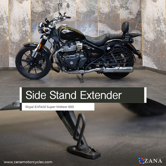 ZANA Side Stand Extender Aluminum & Stainless Steel for Royal Enfield Super Meteor 650 (ZI-8360)