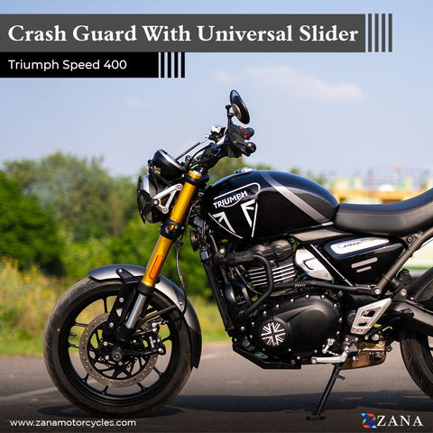 ZANA Crash Guard With Puck Slider Black For Triumph Speed 400 (ZI-8363)