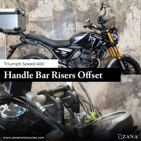 ZANA Offset Handle Bar Riser Black For Triumph Speed 400 (ZI-8357)