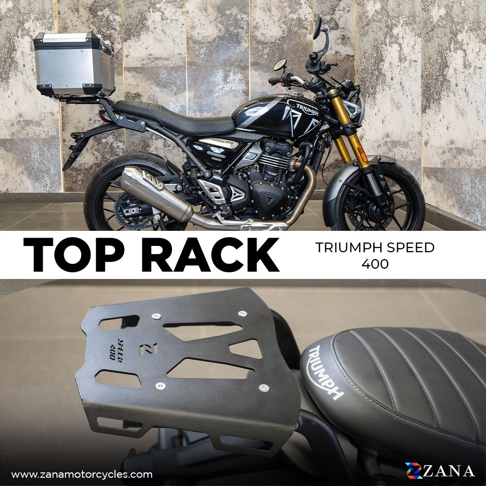 ZANA Top Rack With Plate T1 Black For Triumph Speed 400 (ZI-8364)