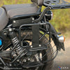 ZANA Saddle Stay Mild Steel with Exhaust Shield with Jerry Can Mount Texture Matt Black For Meteor 350 (ZI-8397)