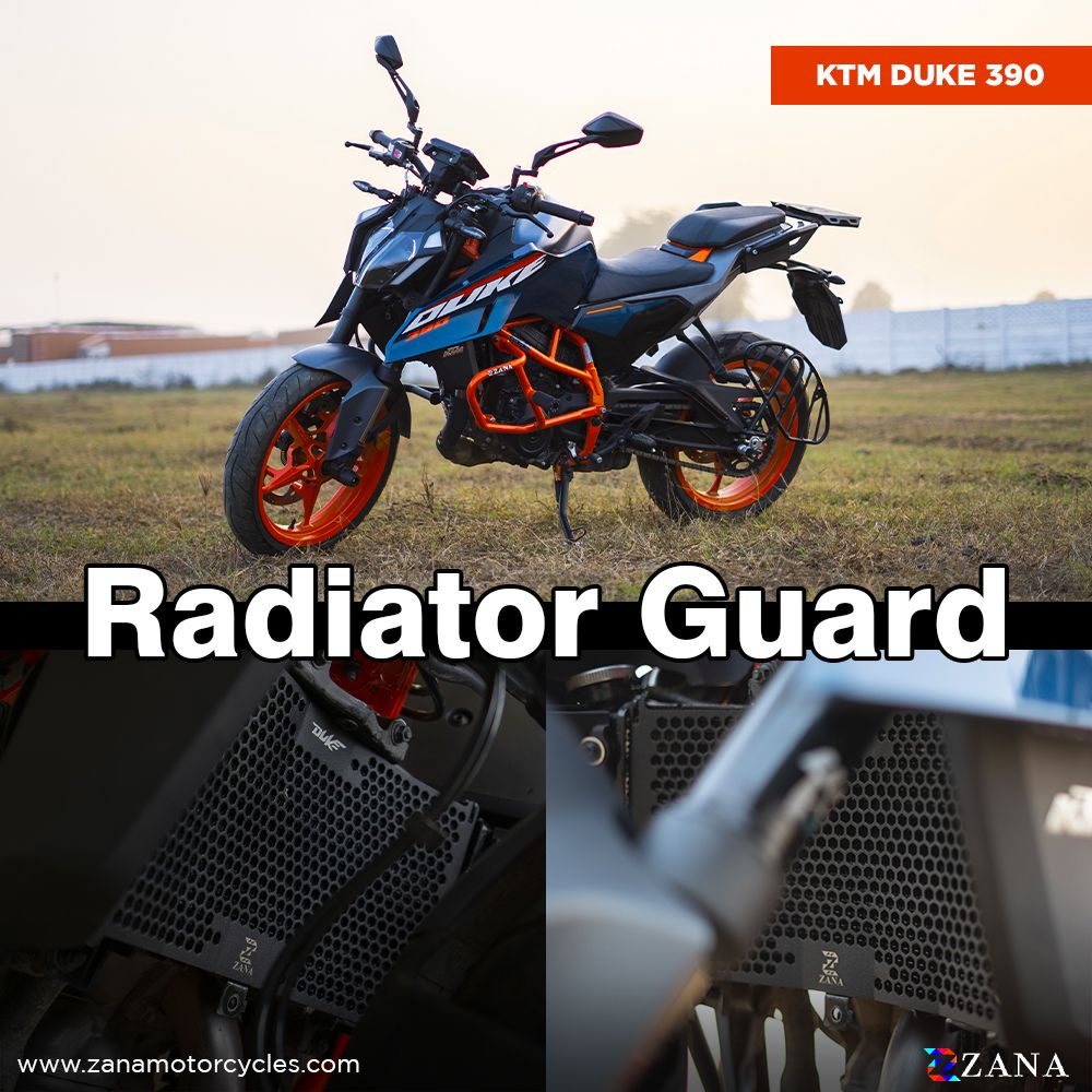 ZANA Radiator Guard Honeycomb Black for KTM DUKE 390 250 200 390 GEN 3 (ZI-8410)