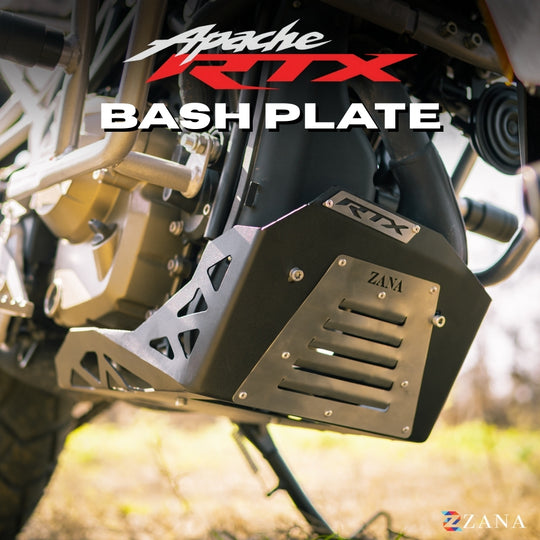 ZANA Bash Plate for TVS APACHE RTX 300 (MS Black) (ZI-8720)